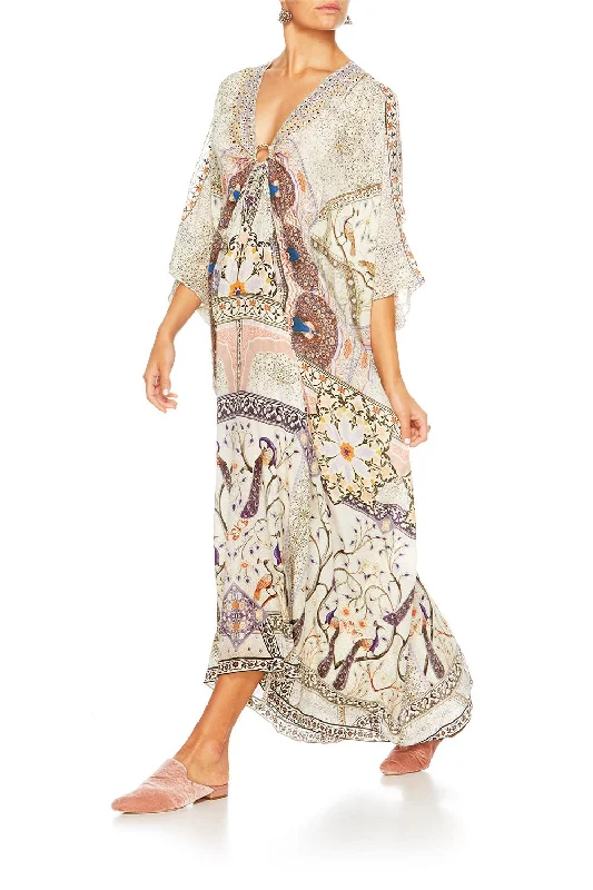 SPLIT SLEEVE KAFTAN WITH HARDWEAR MAMA BAKSHI Earthy tone unclassified dresses