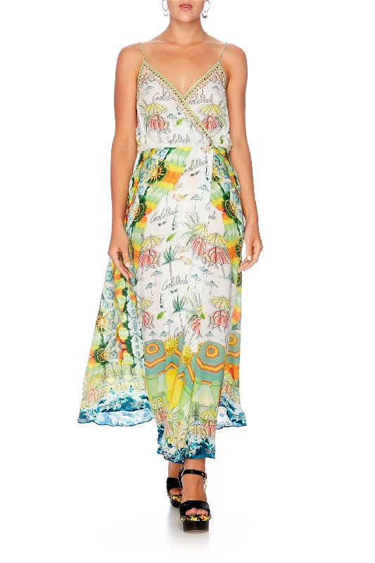 STRAPPY WRAP DRESS SUNDOWNERS Open-back unclassified dresses