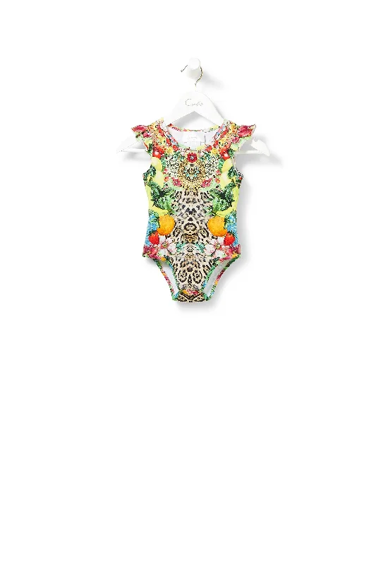 TODDLERS' FRILL ONESIE COOL CAT Vacation unclassified dresses