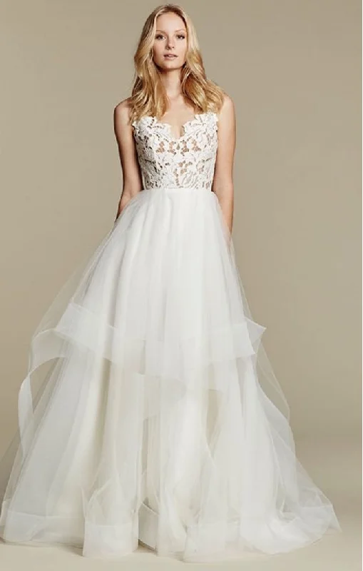 Hayley Paige Blush/ Halo Open-back unclassified dresses