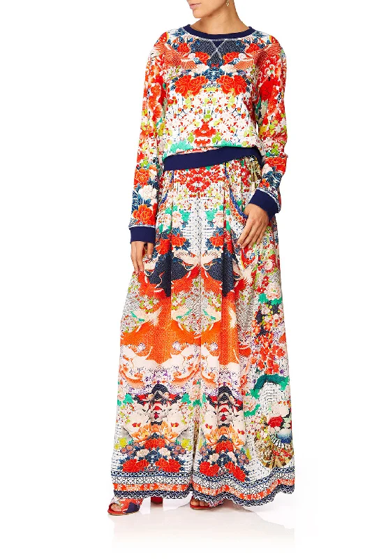 WIDE LEG PANT WITH GATHERED POCKETS GEISHA GIRL Casual chic unclassified dresses