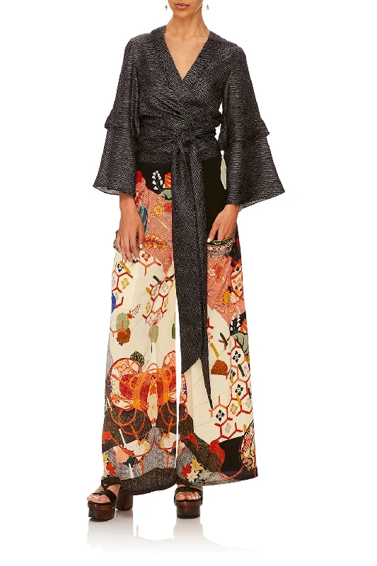 WIDE LEG TROUSER WITH FRONT POCKETS KISSING THE SUN Long sleeve unclassified dresses